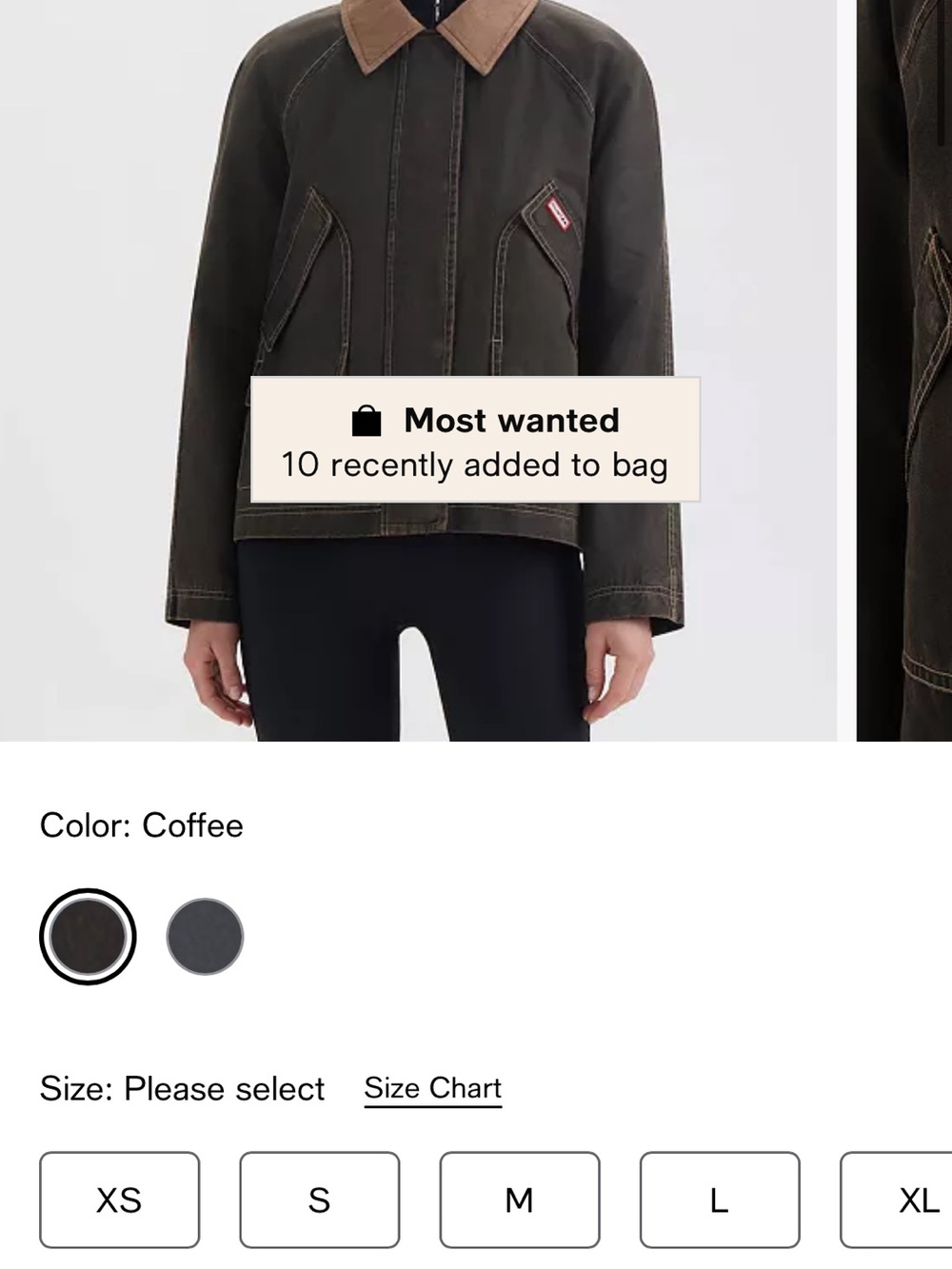 Hunter chore coat/Work Jacket with Tan Collar - Picture 11 of 11